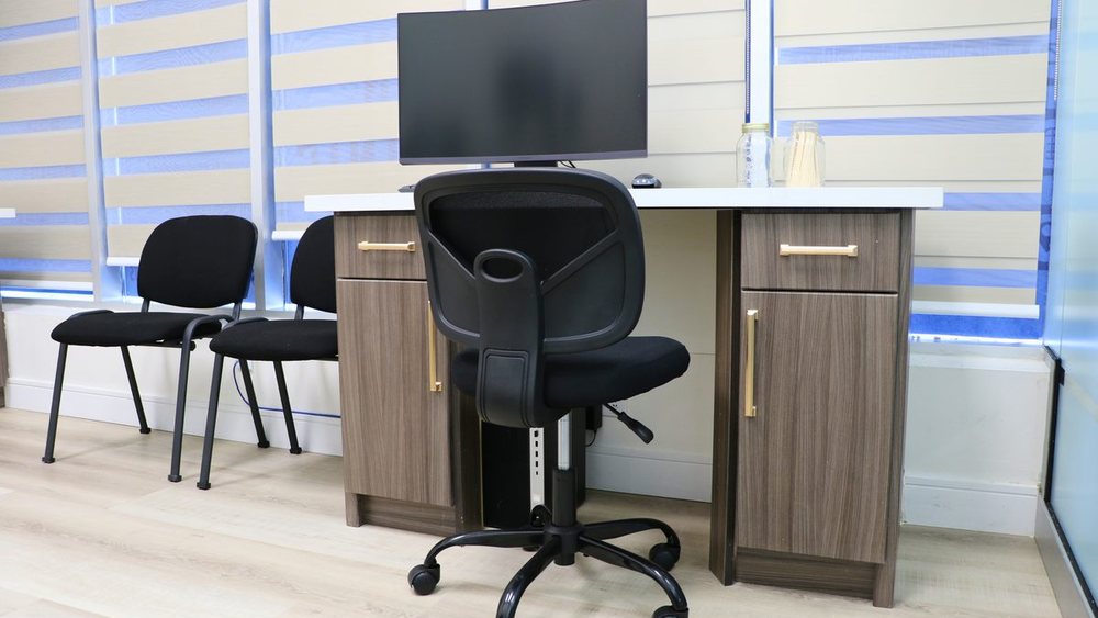 A consultation desk at Albion Health Medical Centre in Etobicoke