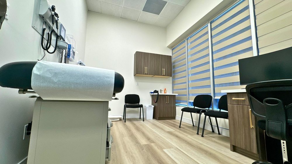 A clinical room at Albion Health Medical Centre in Etobicoke
